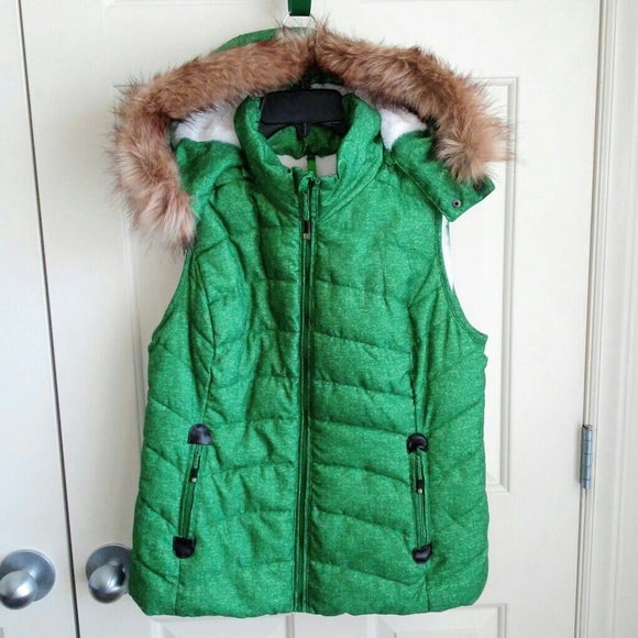 GreenTea Jackets & Blazers - Green Tea Winter Vest Zip Up Jacket With Hood